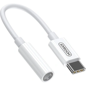 Adapter Joyroom słuchawkowy 3,5mm mini jack (żeński) - USB-C (męski) biały (SH-C1)