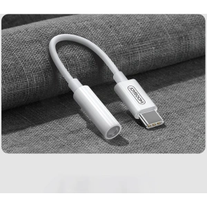Adapter Joyroom słuchawkowy 3,5mm mini jack (żeński) - USB-C (męski) biały (SH-C1)