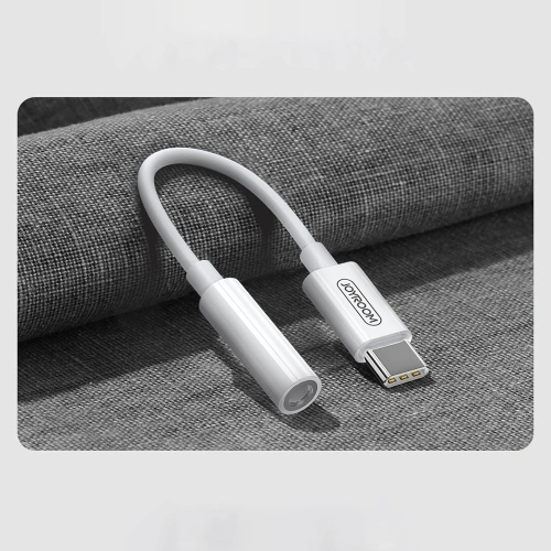 Kup Adapter Joyroom Kopfhörer 3,5mm Mini-Klinke (weiblich) - USB-C (männlich) weiß (SH-C1) - JYR198 - {ean13} - Sklep Home Screen