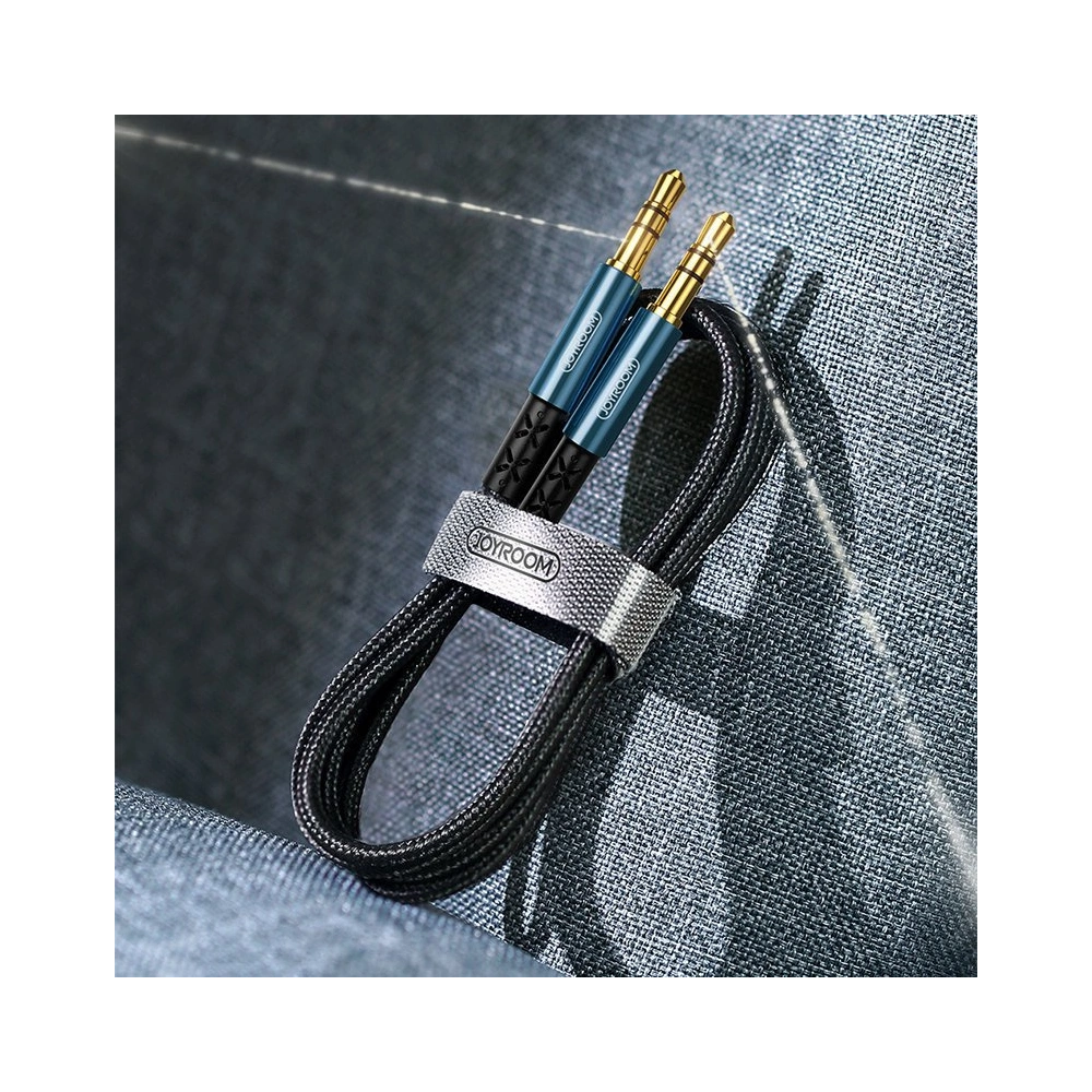 Kabel audio Joyroom AUX 3,5mm mini jack 1m czarny (SY-10A1)