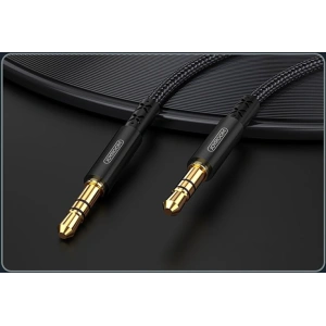 Kabel audio Joyroom AUX 3,5mm mini jack 1m czarny (SY-10A1)