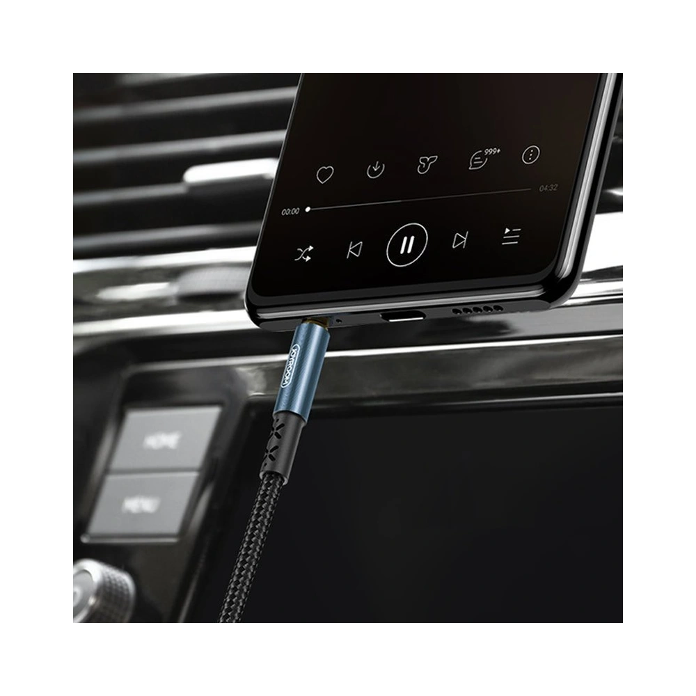 Kabel audio Joyroom AUX 3,5mm mini jack 1,5m ciemnoniebieski (SY-15A1)