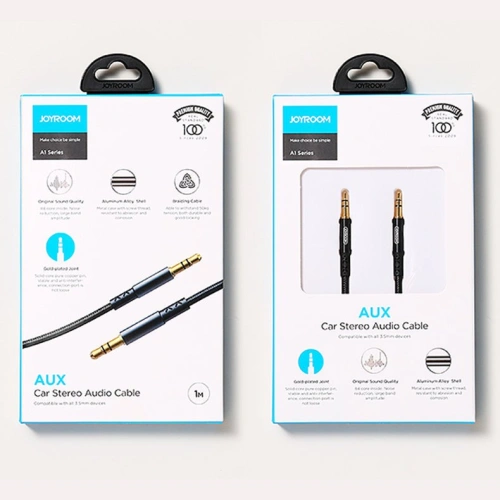 Kup Cablul audio Joyroom AUX 3,5mm mini jack 1,5m albastru închis (SY-15A1) - JYR202 - {ean13} - Sklep Home Screen