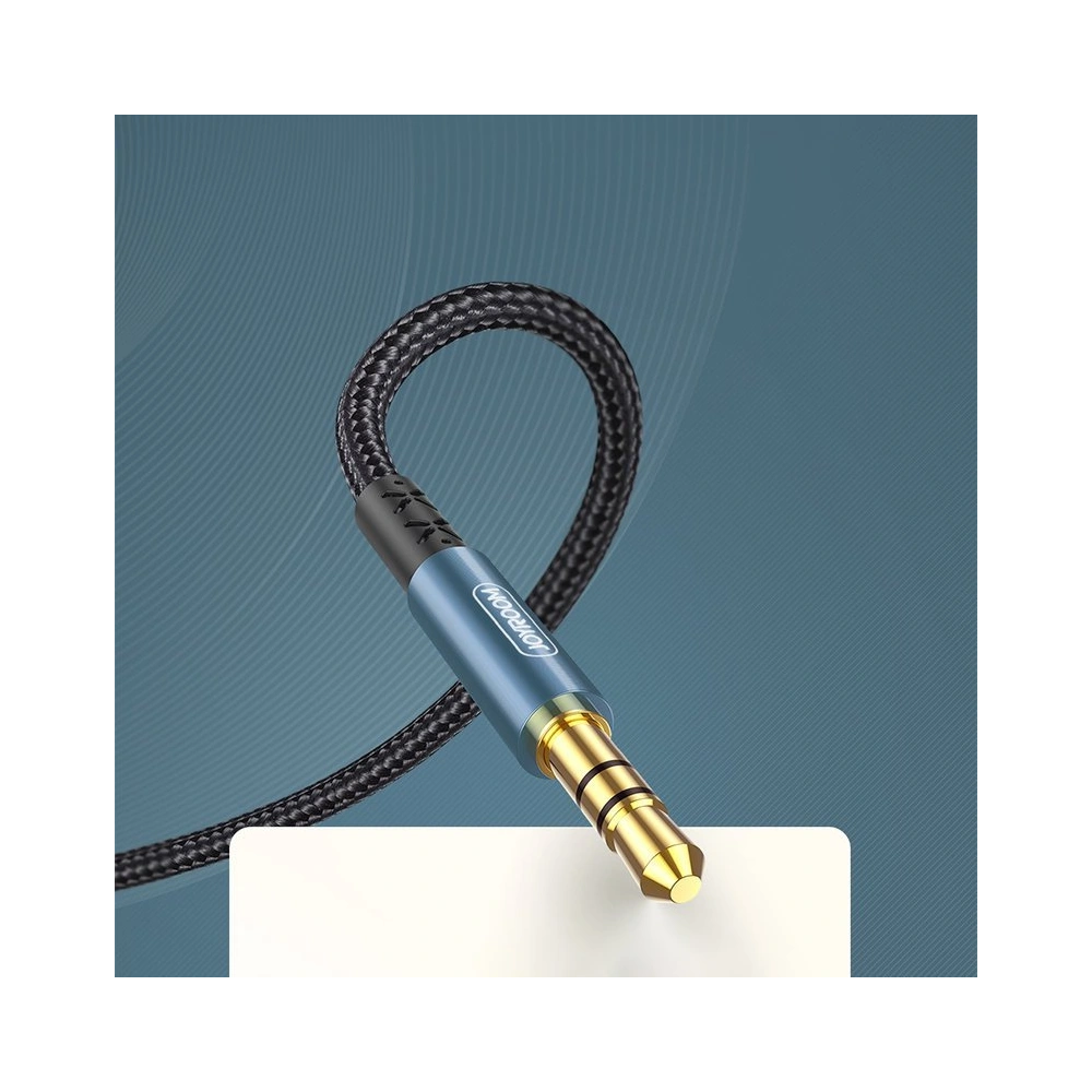 Kabel audio Joyroom AUX 3,5mm mini jack 1,5m ciemnoniebieski (SY-15A1)