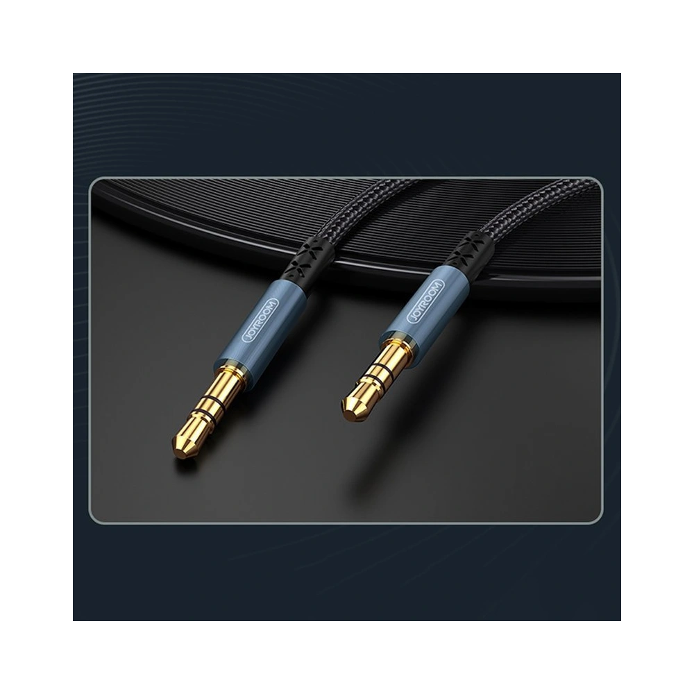 Kabel audio Joyroom AUX 3,5mm mini jack 1,5m ciemnoniebieski (SY-15A1)