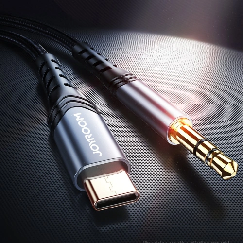 Kup Cablul audio Joyroom AUX 3,5mm mini jack/USB-C 2m negru (SY-A03) - JYR205 - {ean13} - Sklep Home Screen