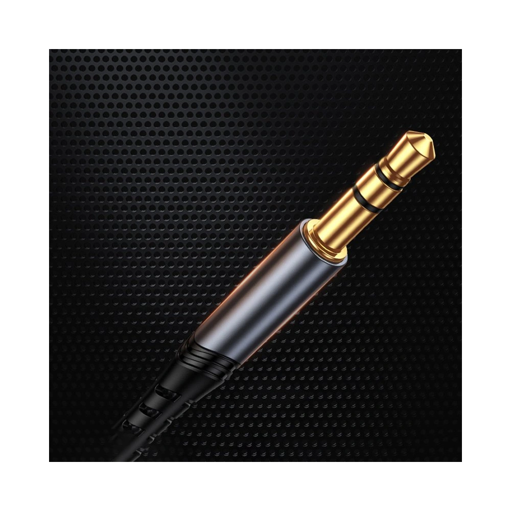 Kabel audio Joyroom AUX 3,5mm mini jack/USB-C 2m czarny (SY-A03)