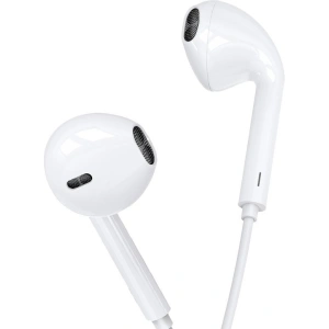 Joyroom Ben Series earphones Lightning with remote and microphone white (JR-EP3)