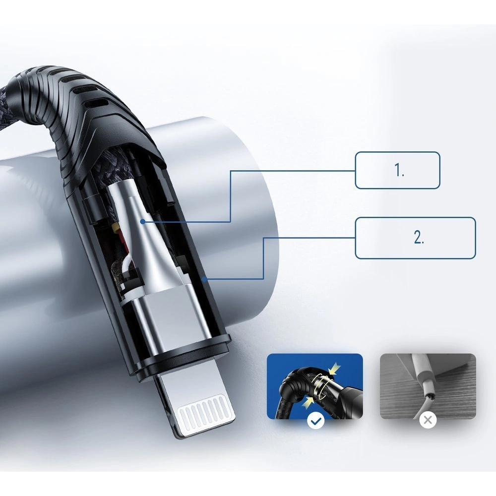 Kabel Joyroom MFI USB-C/Lightning 2,1A 1,2m czarny (ST-C04 1,2M Black)