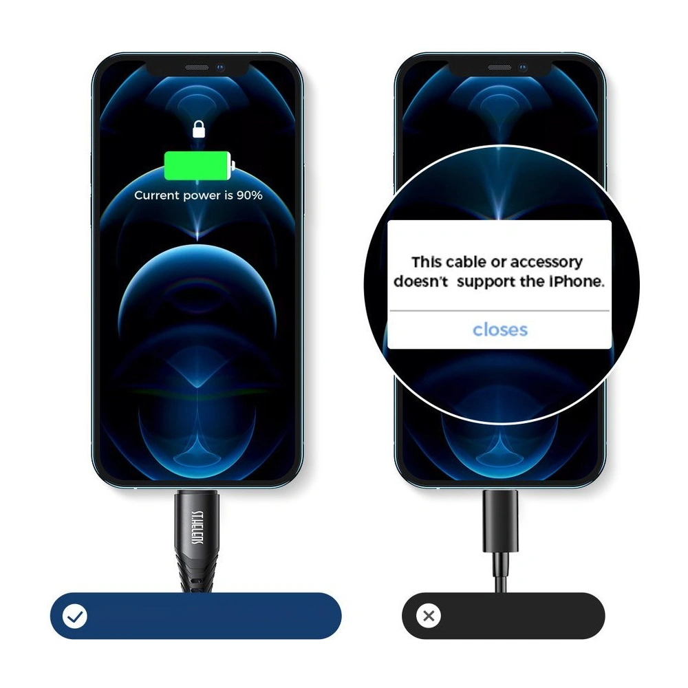 Kabel Joyroom MFI USB-C/Lightning 2,1A 1,2m czarny (ST-C04 1,2M Black)