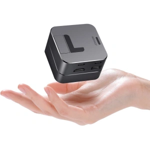 HUB Joyroom USB-C - USB 3.0/RJ45/HDMI/USB-C/Thunderbolt do Apple MacBook Pro szary (S-H121 Gray)
