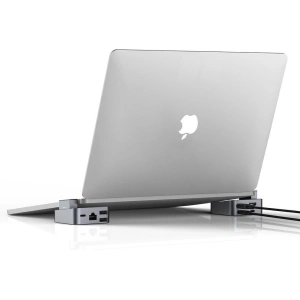 HUB Joyroom USB-C - USB 3.0/RJ45/HDMI/USB-C/Thunderbolt do Apple MacBook Pro szary (S-H121 Gray)