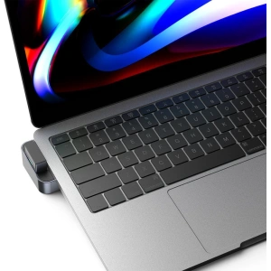 HUB Joyroom USB-C - USB 3.0/RJ45/HDMI/USB-C/Thunderbolt do Apple MacBook Pro szary (S-H121 Gray)