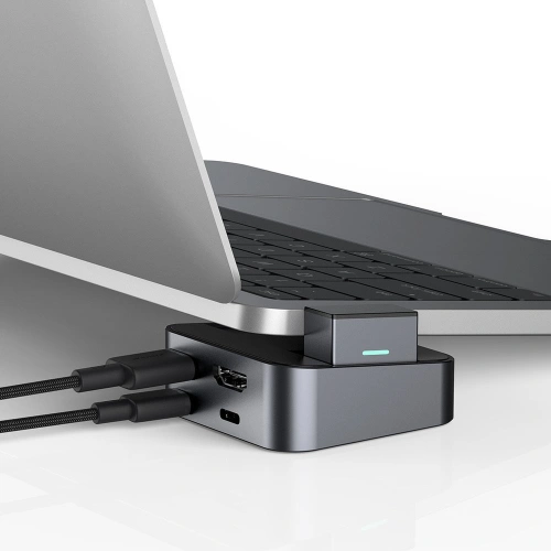 Kup HUB Joyroom USB-C - USB 3.0/RJ45/HDMI/USB-C/Thunderbolt pro Apple MacBook Pro šedý (S-H121 Gray) - JYR212 - {ean13} - Sklep Home Screen