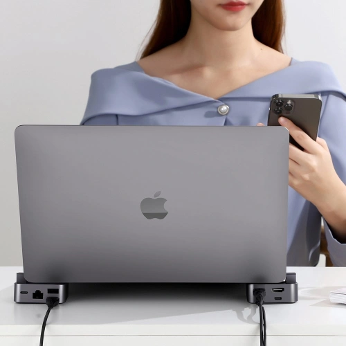 Kup HUB Joyroom USB-C - USB 3.0/RJ45/HDMI/USB-C/Thunderbolt für Apple MacBook Pro grau (S-H121 Gray) - JYR212 - {ean13} - Sklep Home Screen