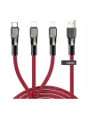 Kábel Joyroom 3w1 USB-Lightning/microUSB/USB-C 3,5A 480 Mbps 1,3m piros (S-1335K4)