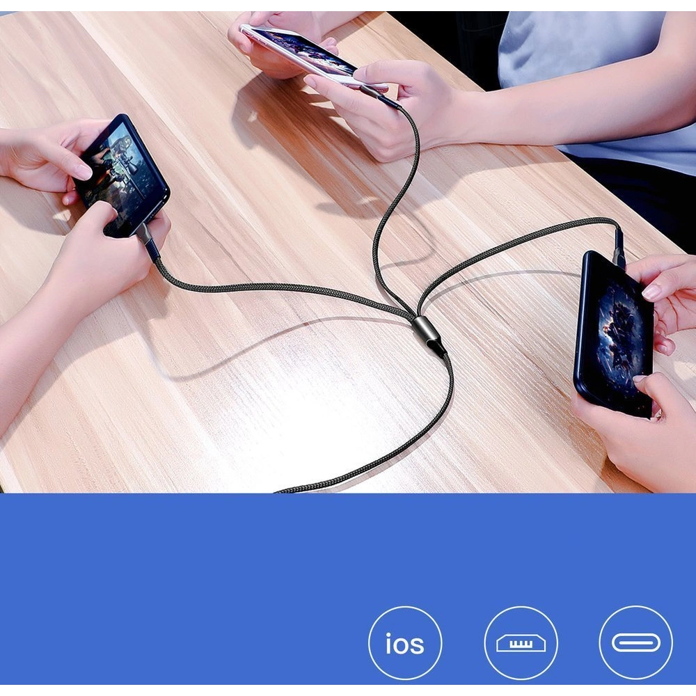 Kabel Joyroom 3w1 USB-Lightning/microUSB/USB-C 3,5A 480 Mbps 1,3m czerwony (S-1335K4)