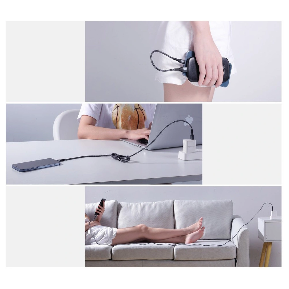 Zestaw kabli Joyroom N10 King Kong Series USB/Lightning (0.25m + 1.2m + 2m) 2,4A czerwone [3 PACK]