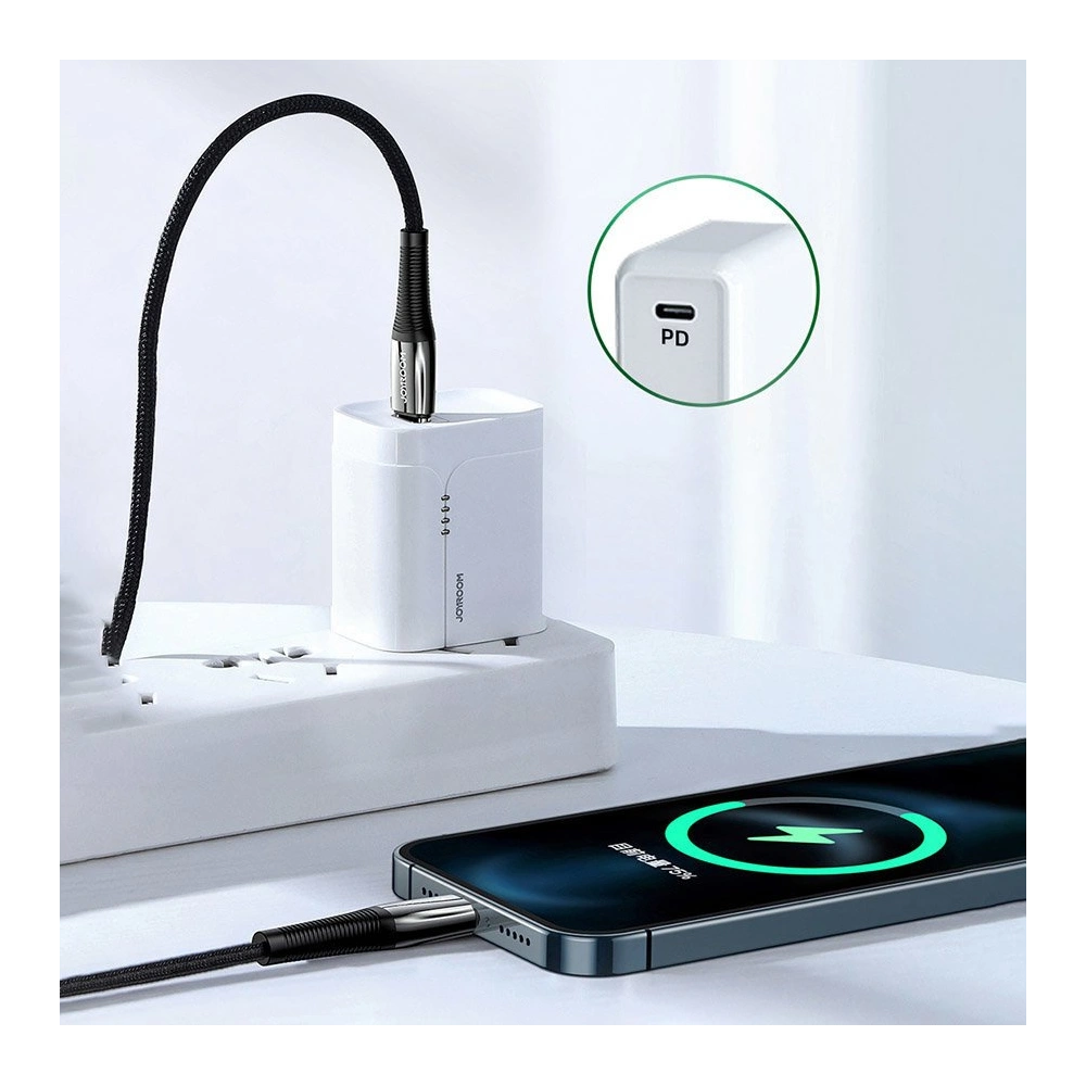 Kabel Joyroom USB-C/Lightning Power Delivery 20W 2,4A 1,2m czarny (S-1224K2 Black)