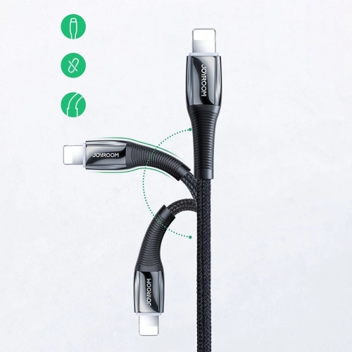 Buy Joyroom USB-C - Lightning cable Power Delivery 20W 2.4A 1.2m black (S-1224K2 Black) - JYR220 - {ean13} - Home Screen Store Europe