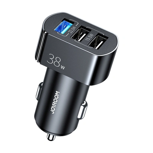Kup Autonabíječka Joyroom QC 3.0 4,5A 38W 3x USB černá (C-A19 black) - JYR226 - {ean13} - Sklep Home Screen