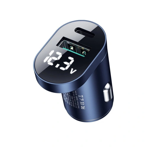 Kup Autonabíječka Joyroom C-A17 USB/USB-C 42,5W Quick Charge, Power Delivery, AFC, SCP stříbrná - JYR227 - {ean13} - Sklep Home Screen