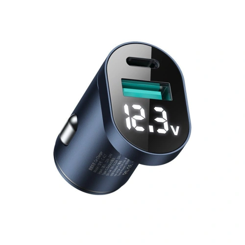 Kup Autonabíječka Joyroom C-A17 USB/USB-C 42,5W Quick Charge, Power Delivery, AFC, SCP stříbrná - JYR227 - {ean13} - Sklep Home Screen