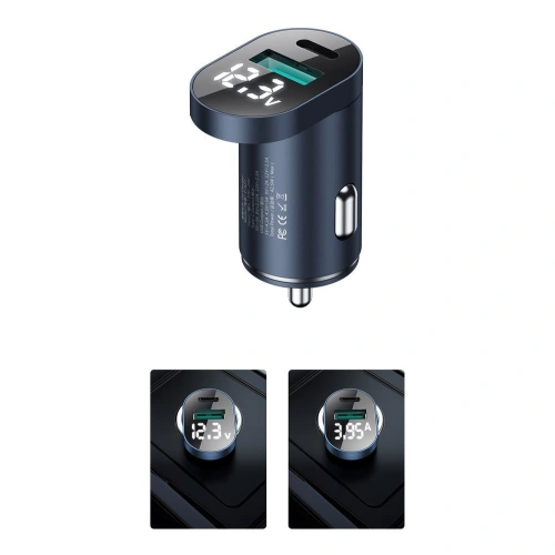 Kup Autonabíječka Joyroom C-A17 USB/USB-C 42,5W Quick Charge, Power Delivery, AFC, SCP stříbrná - JYR227 - {ean13} - Sklep Home Screen