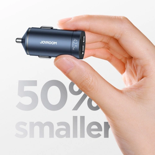 Kup Autonabíječka Joyroom C-A17 USB/USB-C 42,5W Quick Charge, Power Delivery, AFC, SCP stříbrná - JYR227 - {ean13} - Sklep Home Screen