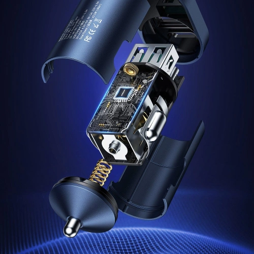 Kup Încărcător auto Joyroom C-A17 USB/USB-C 42,5W Quick Charge, Power Delivery, AFC, SCP albastru - JYR228 - {ean13} - Sklep Home Screen