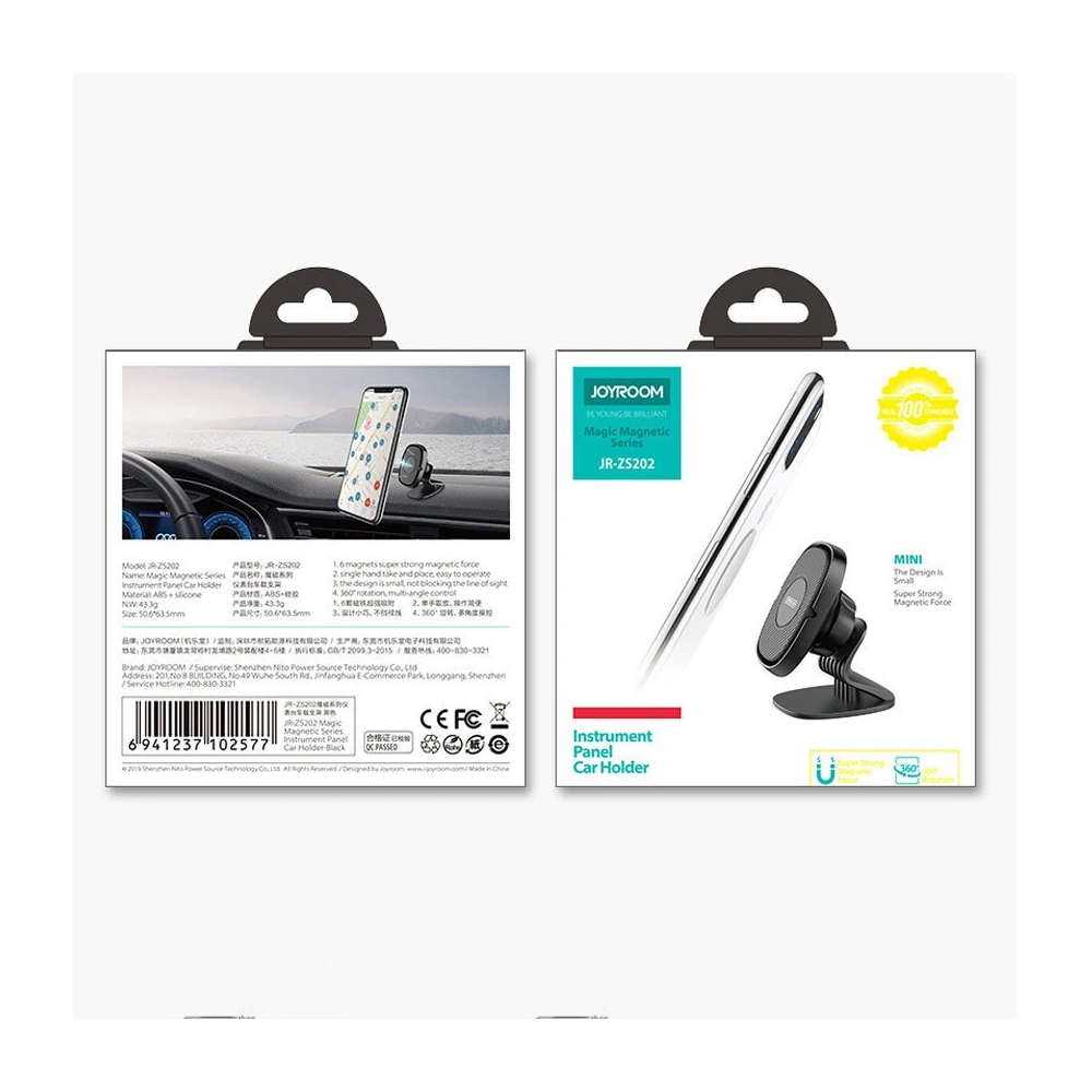 Uchwyt samochodowy magnetyczny Joyroom na deskę rozdzielczą czarny (JR-ZS202)