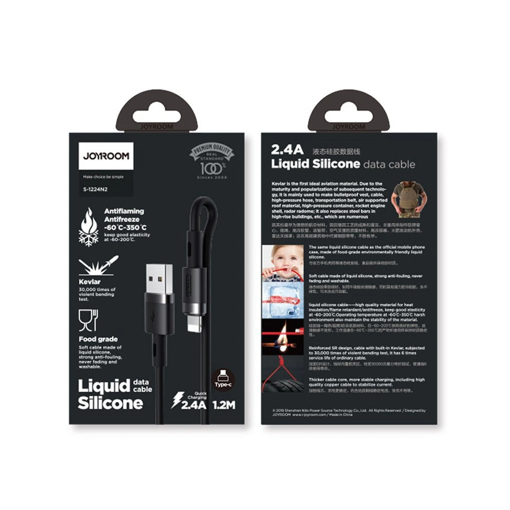Kabel Joyroom USB/USB-C 2,4A 1,2m czarny (S-1224N2 Black)