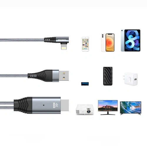 Buy Joyroom Lightning to HDMI 4K@60Hz adapter screen mirroring gray (SY-35L1) - JYR245 - {ean13} - Home Screen Store Europe