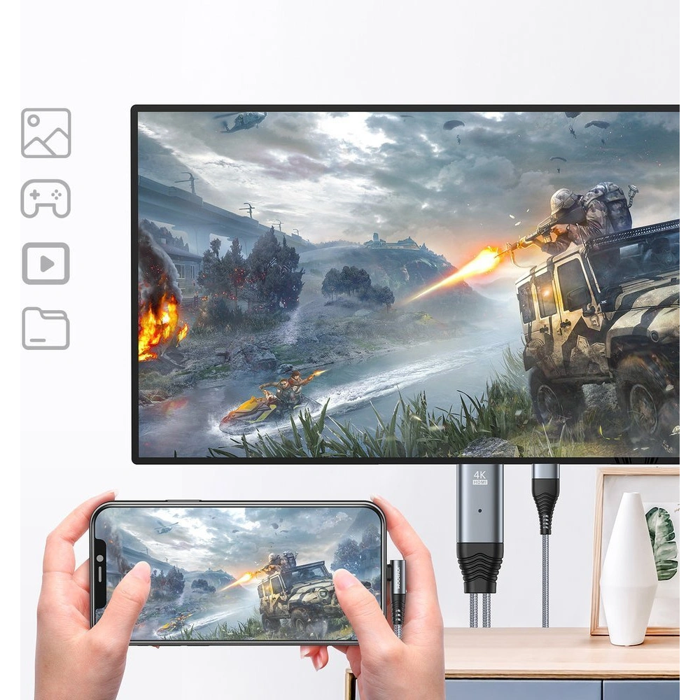 Adapter Joyroom Lighning/HDMI 4K@60Hz gray (SY-35L1)