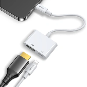 Kup Adapter Joyroom Lightning (männlich)/HDMI (weiblich) + Lightning (weiblich) FullHD 1080p 60Hz weiß (S-H141 weiß) - JYR250 - {ean13} - Sklep Home Screen