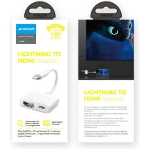Kup Adapter Joyroom Lightning (bărbat)/HDMI (femeie) + Lightning (femeie) FullHD 1080p 60Hz alb (S-H141 alb) - JYR250 - {ean13} - Sklep Home Screen
