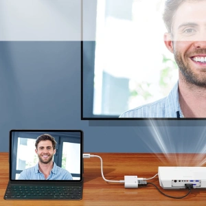 Kup Adapter Joyroom Lightning (männlich)/HDMI (weiblich) + Lightning (weiblich) FullHD 1080p 60Hz weiß (S-H141 weiß) - JYR250 - {ean13} - Sklep Home Screen