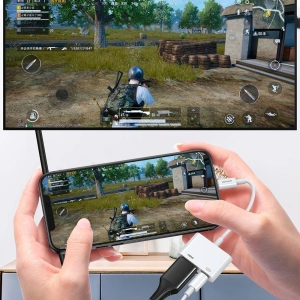 Kup Adapter Joyroom Lightning (bărbat)/HDMI (femeie) + Lightning (femeie) FullHD 1080p 60Hz alb (S-H141 alb) - JYR250 - {ean13} - Sklep Home Screen