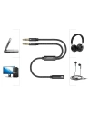 Kup Kabel Joyroom AUX-Verteiler 3,5mm Mini-Jack (weiblich)/2x 3,5mm Mini-Jack (männlich - Mikrofon und Kopfhörer) 0,2m schwarz (SY-A05) - JYR252 - {ean13} - Sklep Home Screen