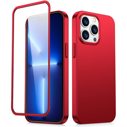 Kup Etui Joyroom 360 Full Case + szkło Apple iPhone 13 Pro Max czerwony (JR-BP928 red) - 6941237161659 - JYR277 - Homescreen.pl