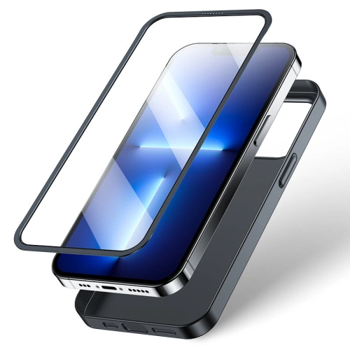 Kup Etui Joyroom 360 Full Case + sticlă Apple iPhone 13 Pro negru (JR-BP935 black) - JYR280 - {ean13} - Sklep Home Screen