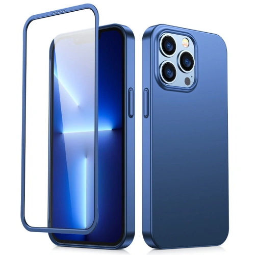 Kup Etui Joyroom 360 Full Case + sticlă Apple iPhone 13 Pro albastru (JR-BP935 blue) - JYR282 - {ean13} - Sklep Home Screen