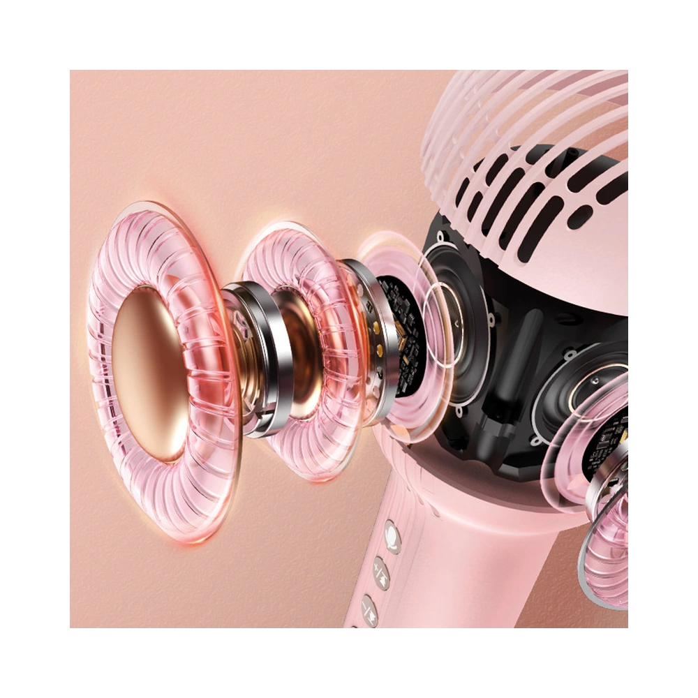 Bezprzewodowy mikrofon do karaoke Joyroom z głośnikiem Bluetooth 5.0 1200mAh niebieski (JR-MC5 Blue)