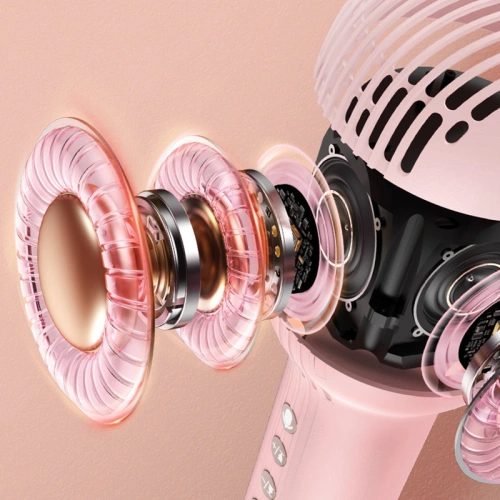 Buy Joyroom wireless karaoke microphone with Bluetooth 5.0 speaker 1200mAh pink (JR-MC5 Pink) - JYR296 - {ean13} - Home Screen Store Europe