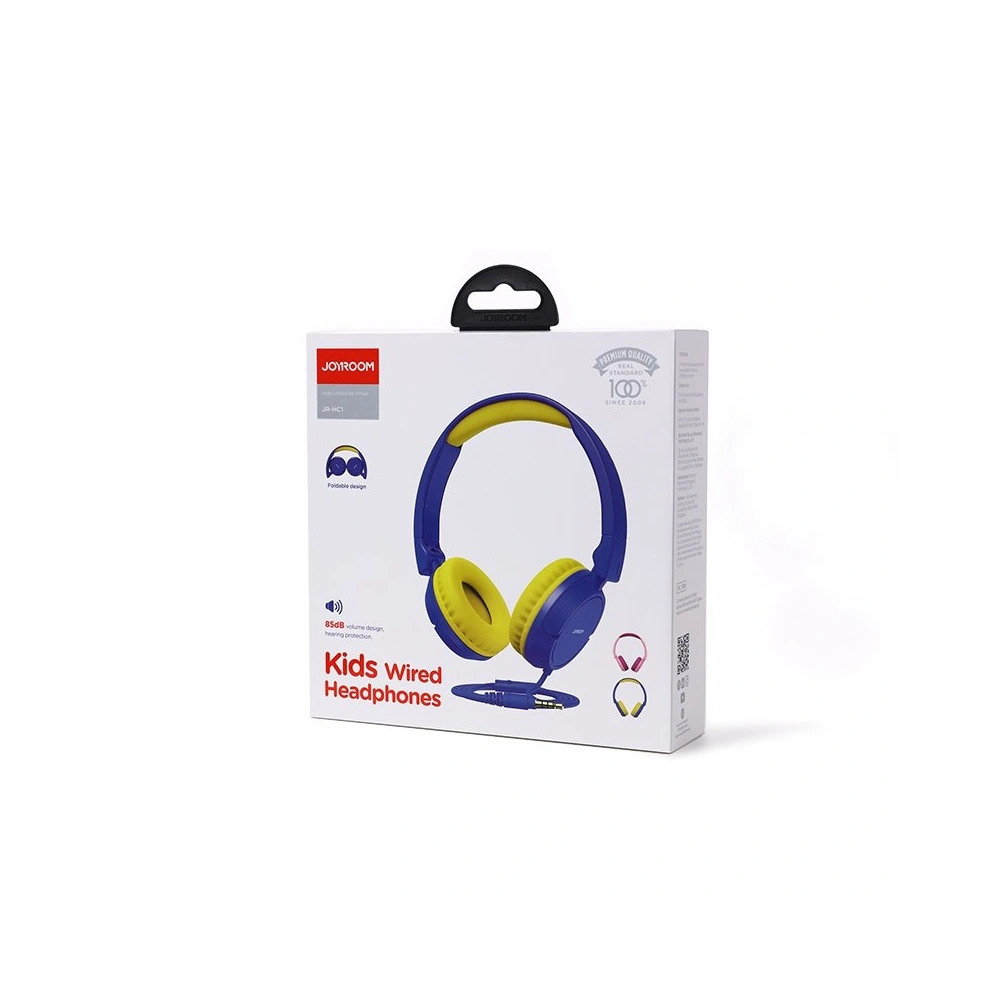 Słuchawki nauszne Joyroom 3,5mm mini jack dziecięce różowy (JR-HC1 pink)