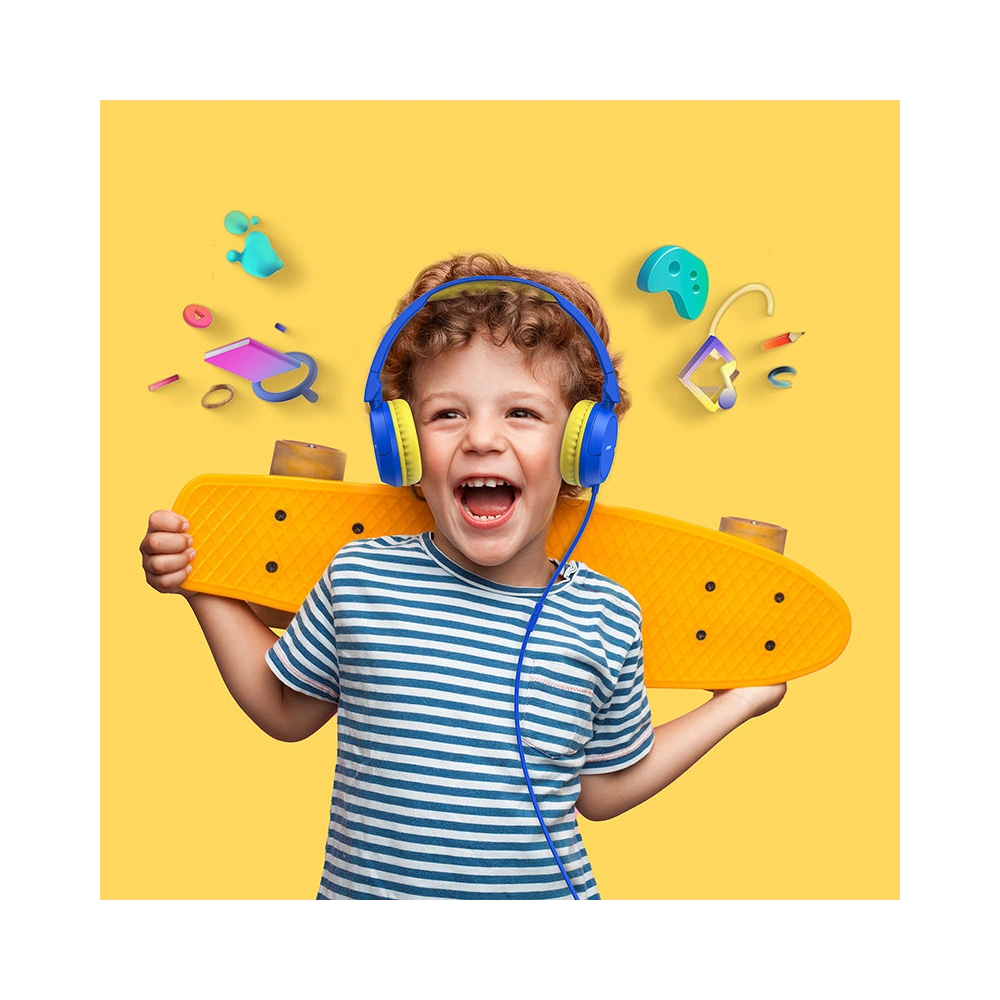 Słuchawki nauszne Joyroom 3,5mm mini jack dziecięce niebieski (JR-HC1 blue)