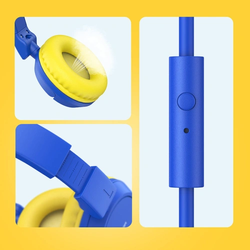 Kup Sluchátka na uši Joyroom 3,5mm mini jack dětské modré (JR-HC1 blue) - JYR298 - {ean13} - Sklep Home Screen
