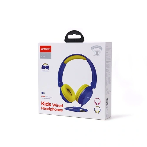 Buy Joyroom on-ear headphones 3.5mm mini jack for children kids blue (JR-HC1 blue) - JYR298 - {ean13} - Home Screen Store Europe