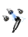 Magnetikus kábel Joyroom 3w1 USB-Lightning/USB-C/microUSB töltéshez 2,4A 1,2m fekete (S-1224X2 LCM black)