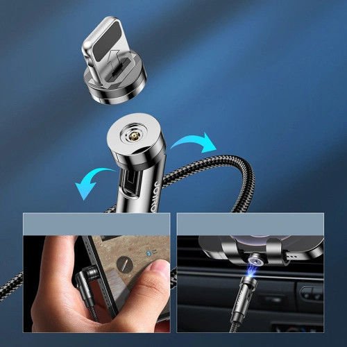 Kup Kabel magnetic Joyroom 3w1 USB-Lightning/USB-C/microUSB pentru încărcare 2,4A 1,2m negru (S-1224X2 LCM black) - JYR299 - {ean13} - Sklep Home Screen